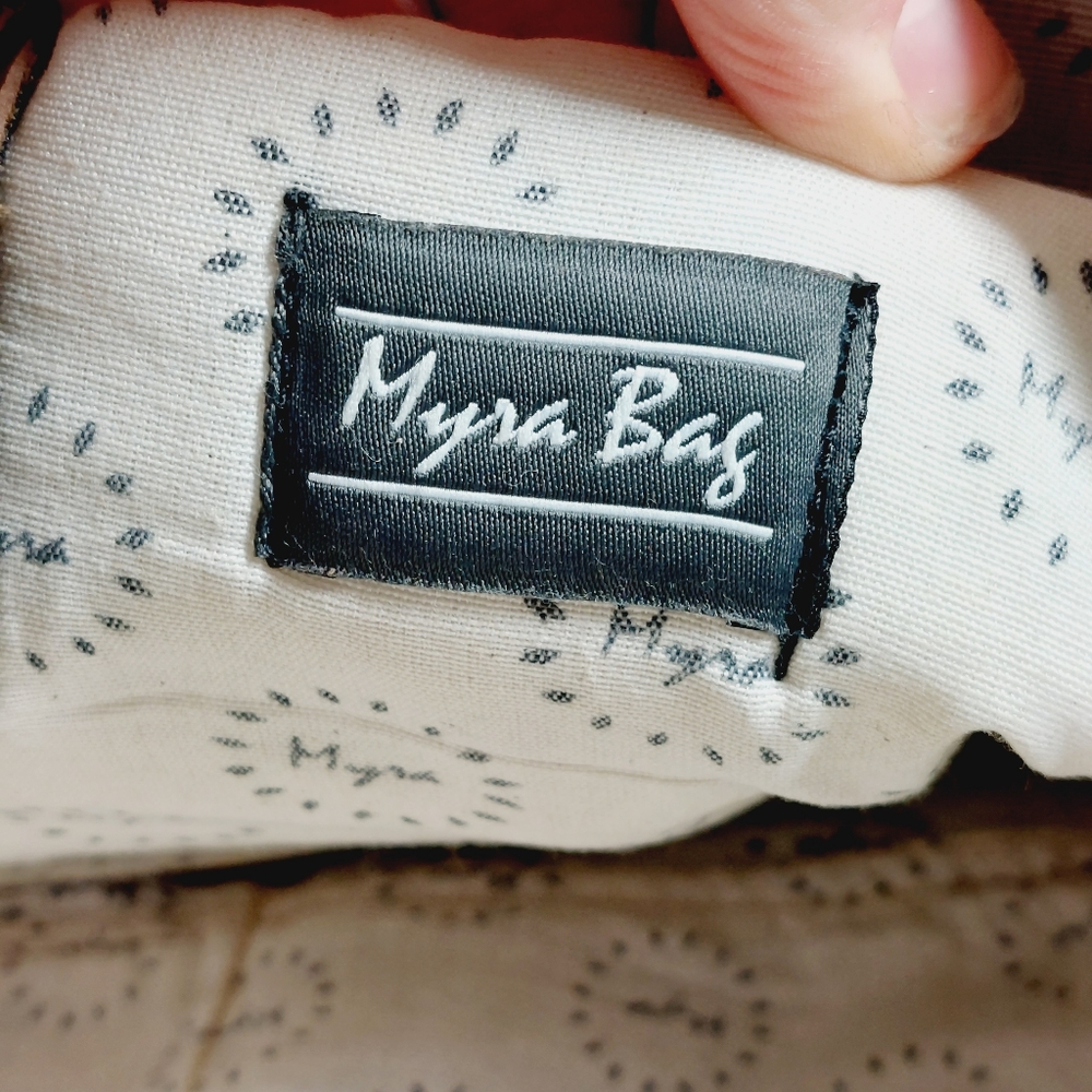 Myra Bag Green and Brown Crossbody Bag - Picture 9 of 11